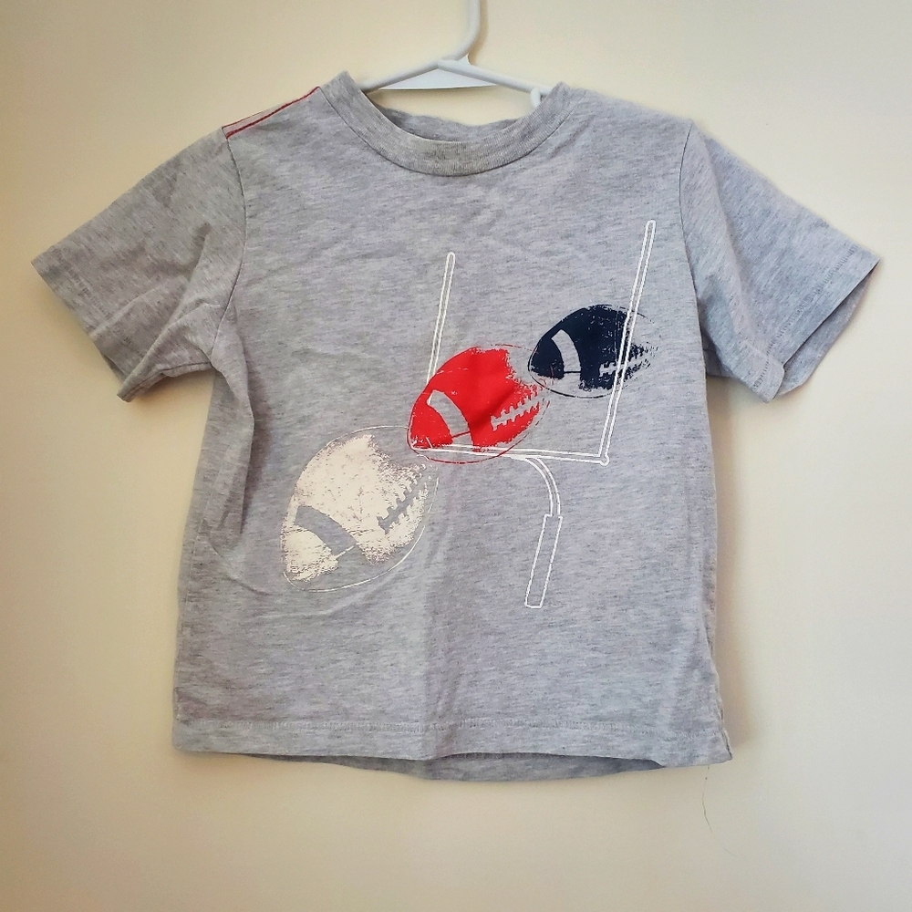 OshKosh B’Gosh Boys Gray Football Print T Shirt